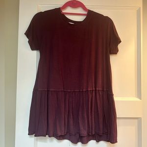 Maroon top, size S